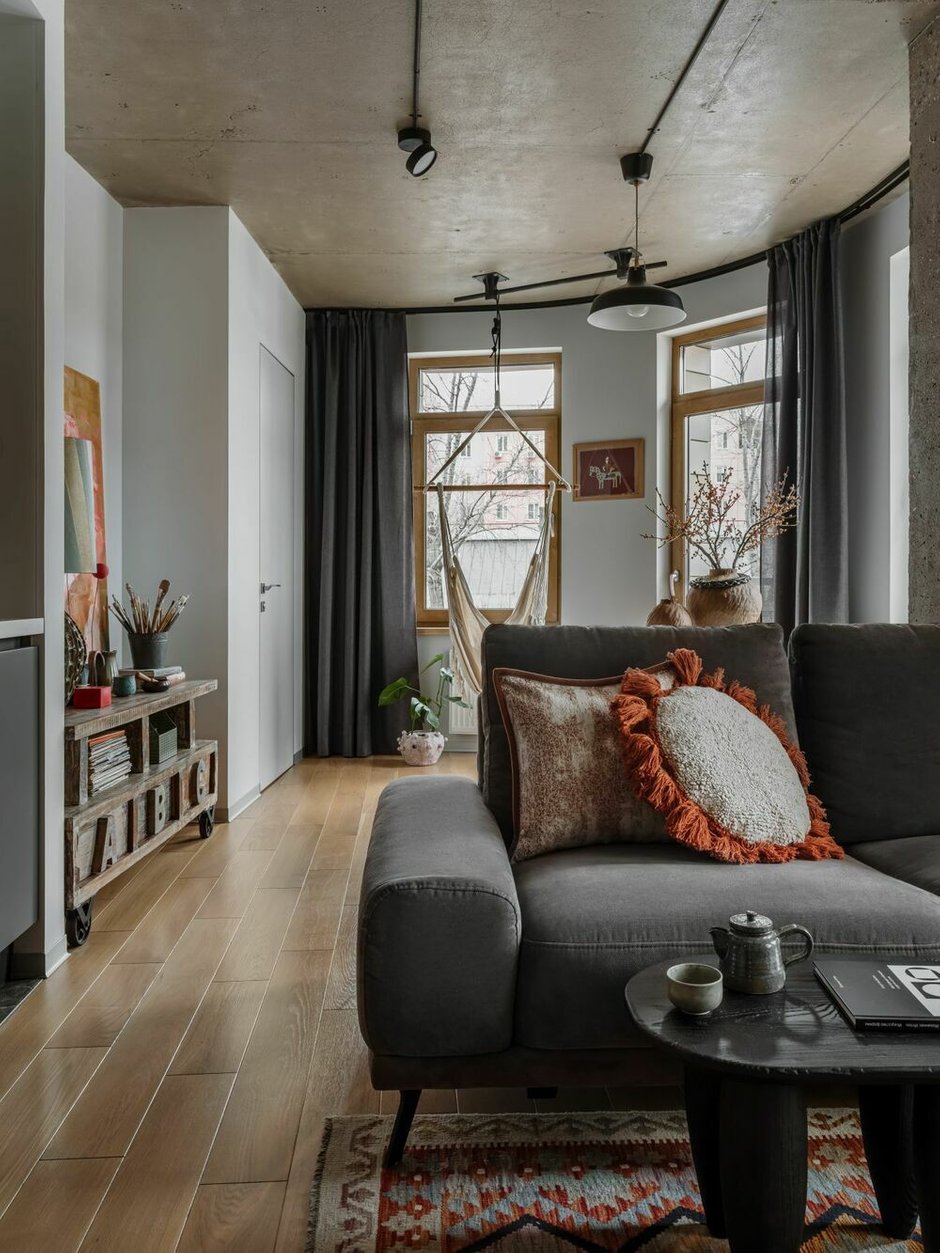 Фотография:  в стиле , Современный, Квартира, Проект дня, Москва, 3 комнаты, 60-90 метров – фото на INMYROOM