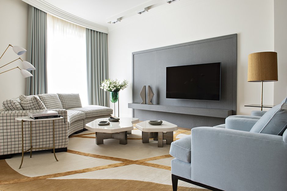 Фотография: Гостиная в стиле Эклектика, Квартира, Проект дня, Москва, 4 и больше, Более 90 метров, Эксклюзивные проекты, Ольга Мальева – фото на INMYROOM