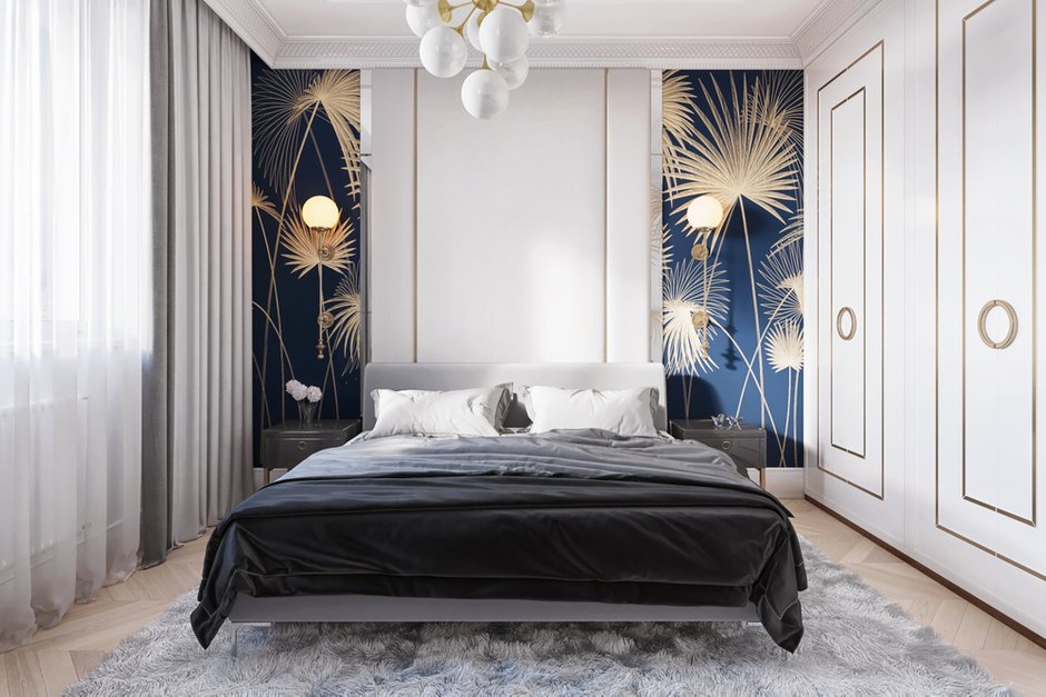 Фотография: Спальня в стиле Современный, Квартира, Проект недели, Москва, Монолитный дом, 2 комнаты, 60-90 метров, Валерия Даньковская, ЖК «Дом на Таганке» – фото на INMYROOM