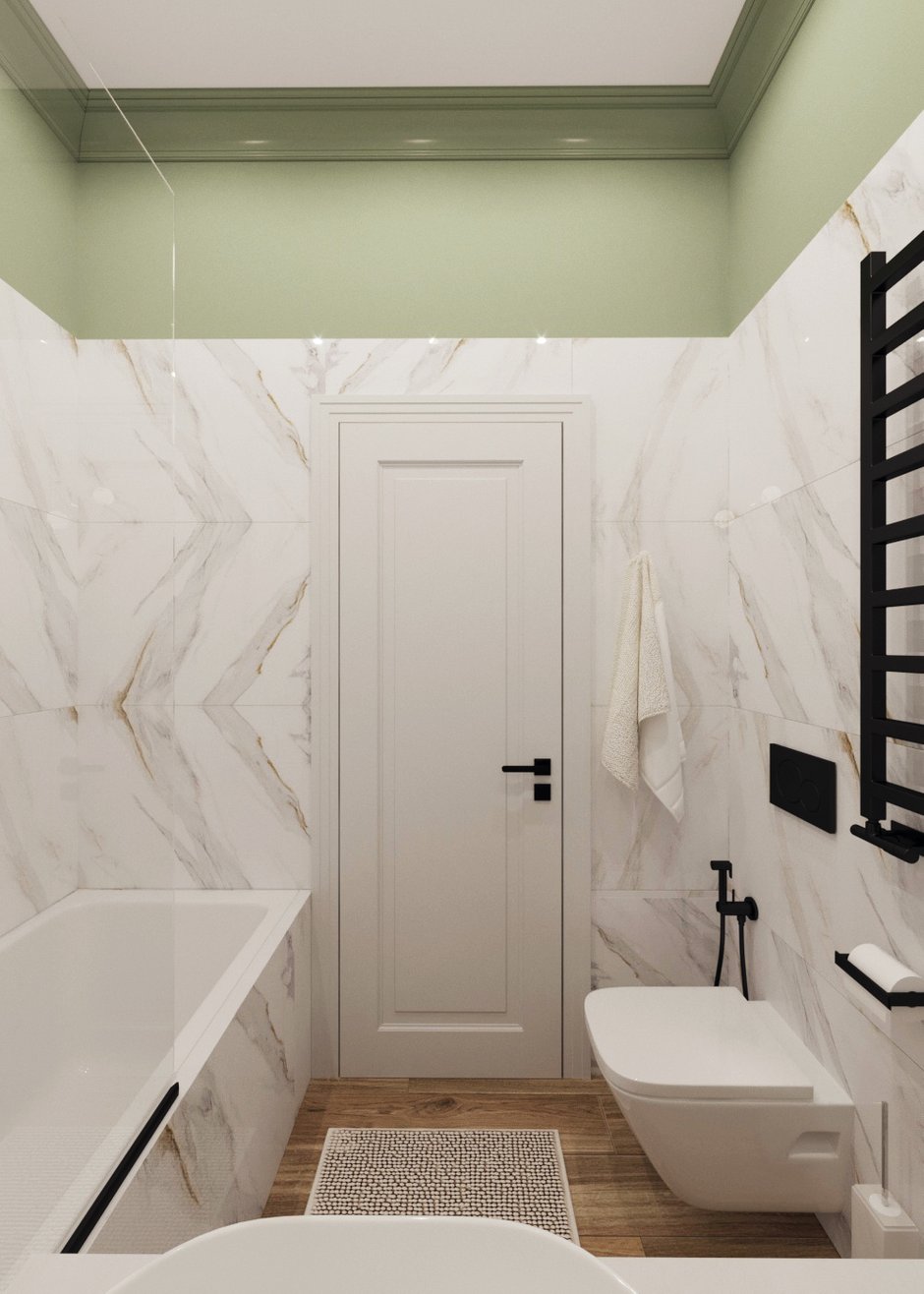Фотография: Ванная в стиле Современный, Квартира, Проект недели, Москва, Виктория Малышева, 3 комнаты, 60-90 метров – фото на INMYROOM