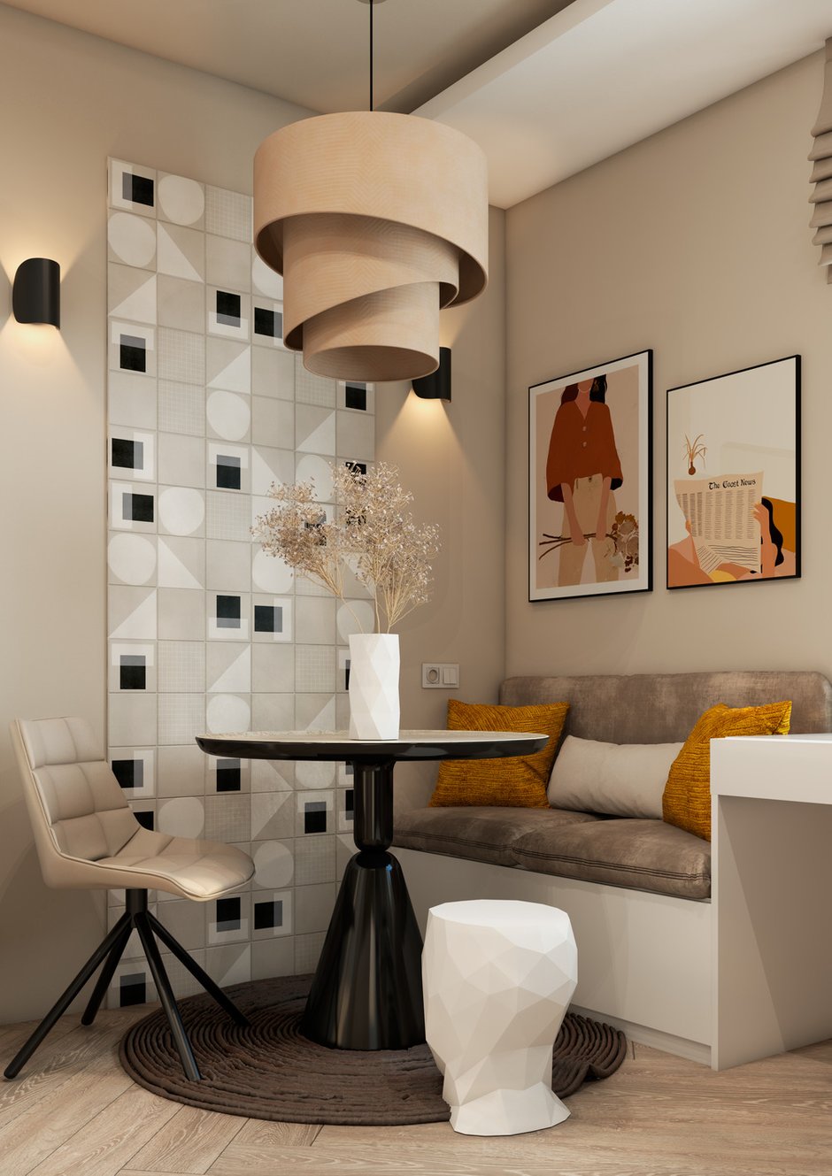 Фотография: Кухня и столовая в стиле Современный, Малогабаритная квартира, Квартира, Студия, Проект недели, Москва, до 40 метров, Ольга Катюк – фото на INMYROOM