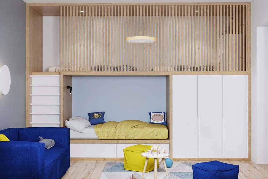 Фотография: Детская в стиле Современный, Квартира, Проект недели, Geometrium, Более 90 метров, Kronospan – фото на INMYROOM