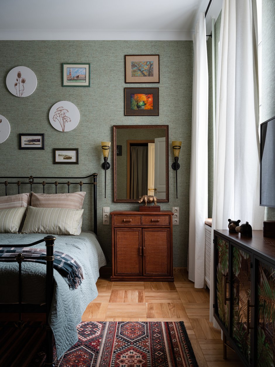 Фотография: Спальня в стиле Прованс и Кантри, Эклектика, Квартира, Проект недели, Санкт-Петербург, 2 комнаты, 40-60 метров, Людмила Данилевич – фото на INMYROOM