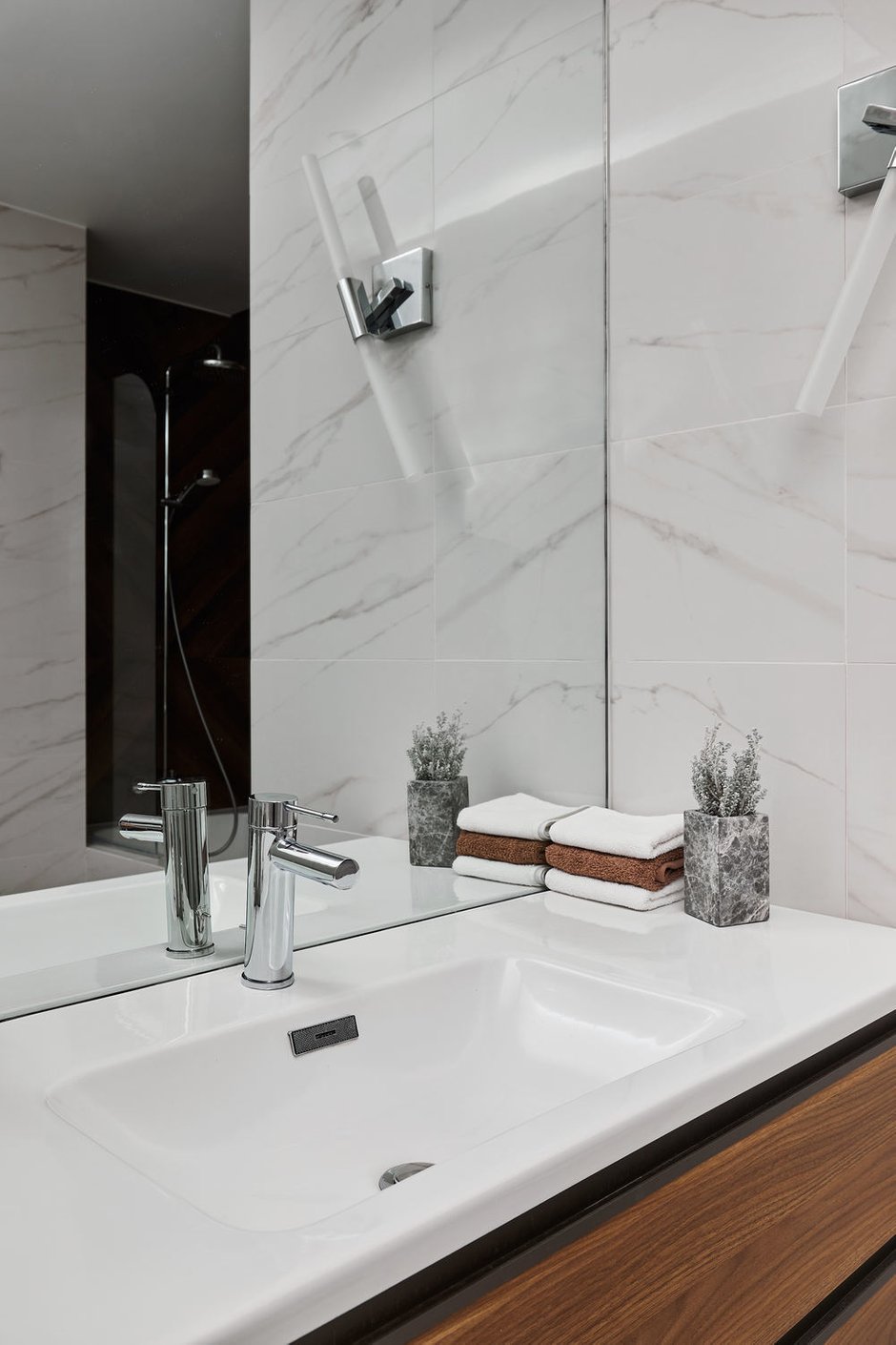 Фотография: Ванная в стиле Современный, Квартира, Проект недели, Новая Москва, 2 комнаты, 40-60 метров, Татьяна Домарацкая – фото на INMYROOM