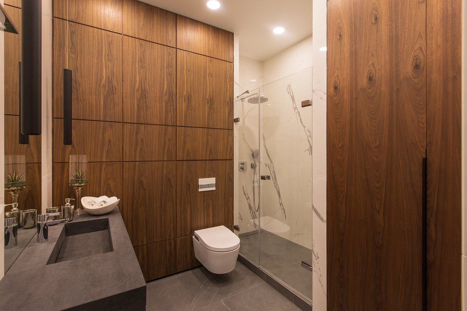 Фотография: Ванная в стиле Минимализм, Квартира, Проект недели, Москва, Филипп Киценко, 3 комнаты, Более 90 метров, ПРЕМИЯ INMYROOM – фото на INMYROOM