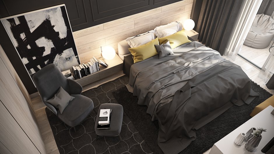 Фотография: Спальня в стиле Современный, Квартира, Проект недели, новостройка, Монолитный дом, Кишинев, Молдова, MUSA Studio, 3 комнаты, Более 90 метров – фото на INMYROOM