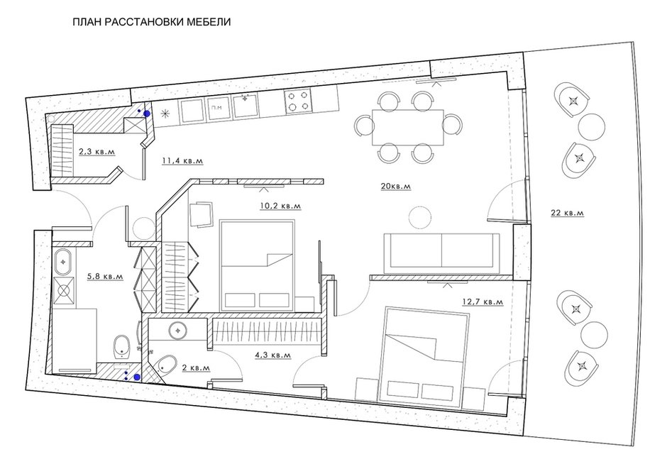 Фото: в стиле Модерн, Квартира, Проект дня, Сочи, 3 комнаты, 60-90 метров, Бохо, Диана Калинкина – фото на INMYROOM