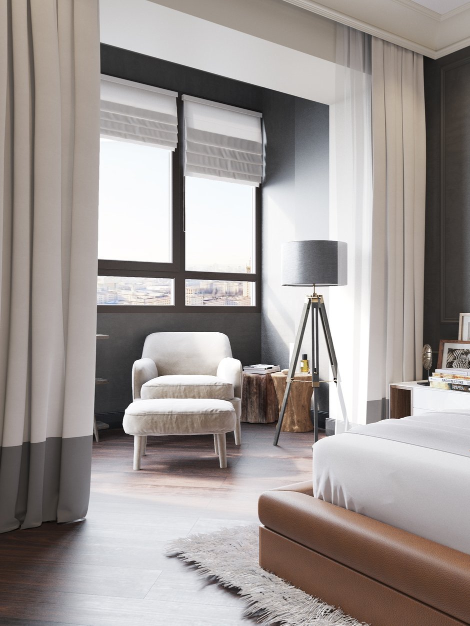 Фотография: Спальня в стиле Скандинавский, Современный, Классический, Квартира, Проект недели, Москва, Айя Лисова, ЖК «Фортепиано» – фото на INMYROOM