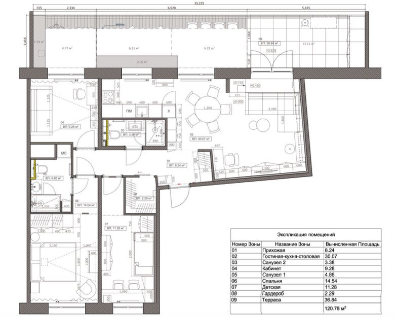 План расстановки мебели