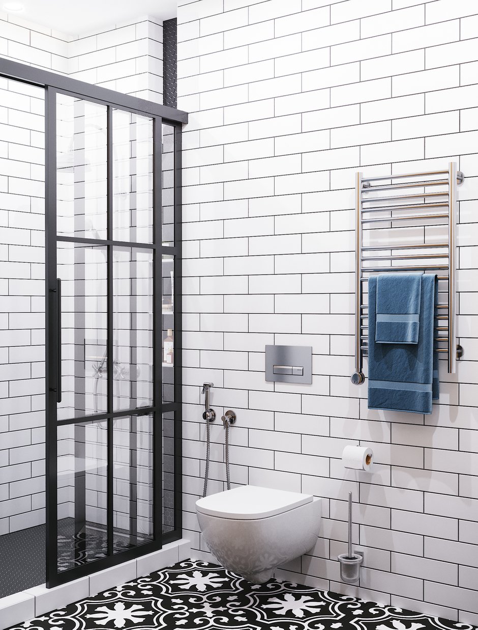 Фотография: Ванная в стиле Скандинавский, Современный, Квартира, Проект недели, Москва, 3 комнаты, 60-90 метров, Монолитно-кирпичный, Студия 20:18, ПРЕМИЯ INMYROOM – фото на INMYROOM