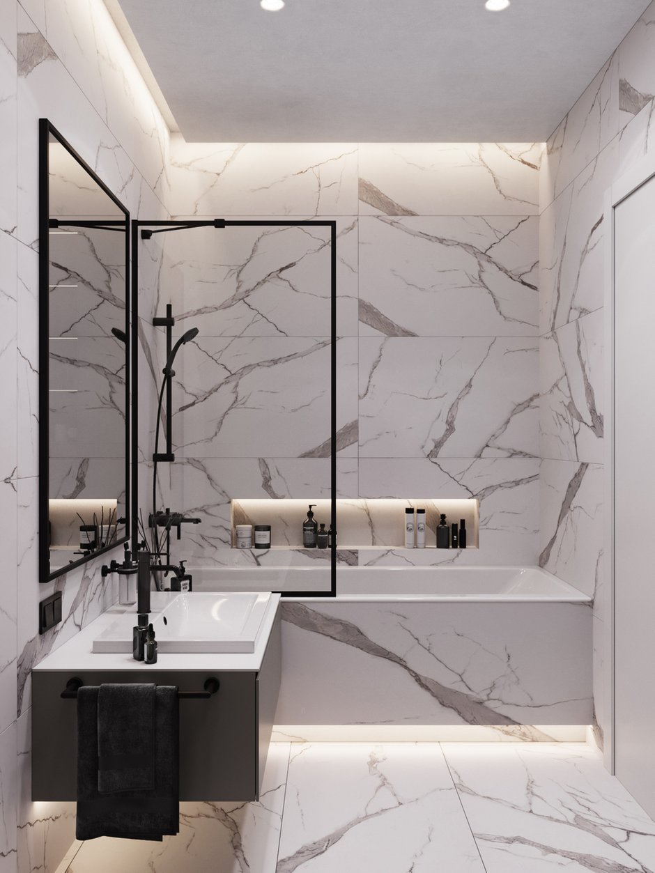 Фотография: Ванная в стиле Современный, Квартира, Студия, Проект недели, 1 комната, 40-60 метров, Домодедово, MA Team – фото на INMYROOM