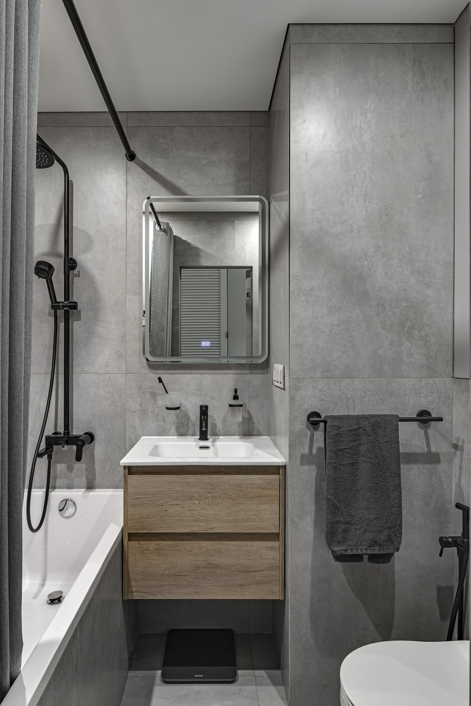 Фотография: Ванная в стиле Прованс и Кантри, Современный, Эклектика, Скандинавский, Квартира, Проект дня, Москва, Панельный дом, 3 комнаты, 60-90 метров, 1605, Алена Ромашкова – фото на INMYROOM