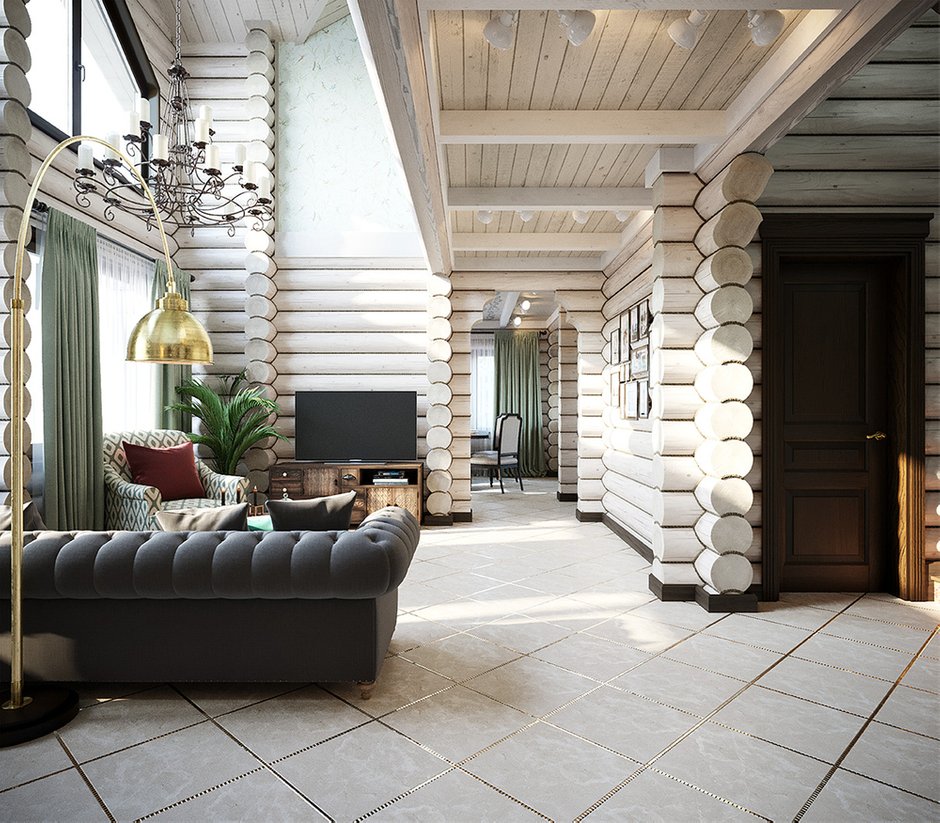 Фотография: Гостиная в стиле Прованс и Кантри, Дом, Проект недели, Дом и дача, Ирина Васильева, 4 и больше, Более 90 метров, Егорьевск – фото на INMYROOM