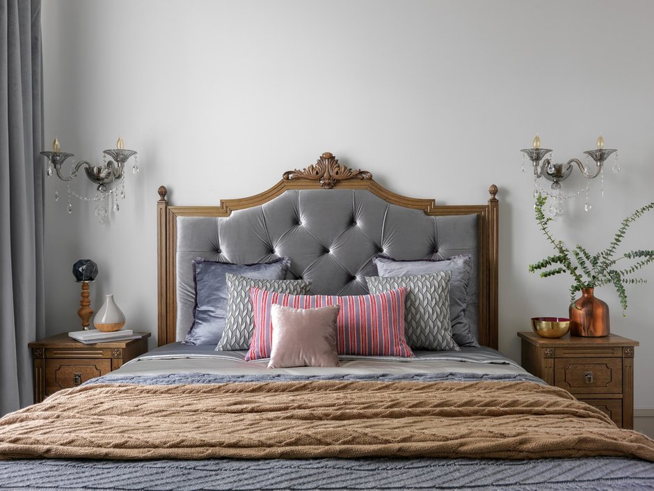 Фотография: Спальня в стиле Классический, Лофт, Квартира, Проект недели, Москва, Монолитный дом, 2 комнаты, 60-90 метров, Серж Махов, ЖК «Белый парк» – фото на INMYROOM