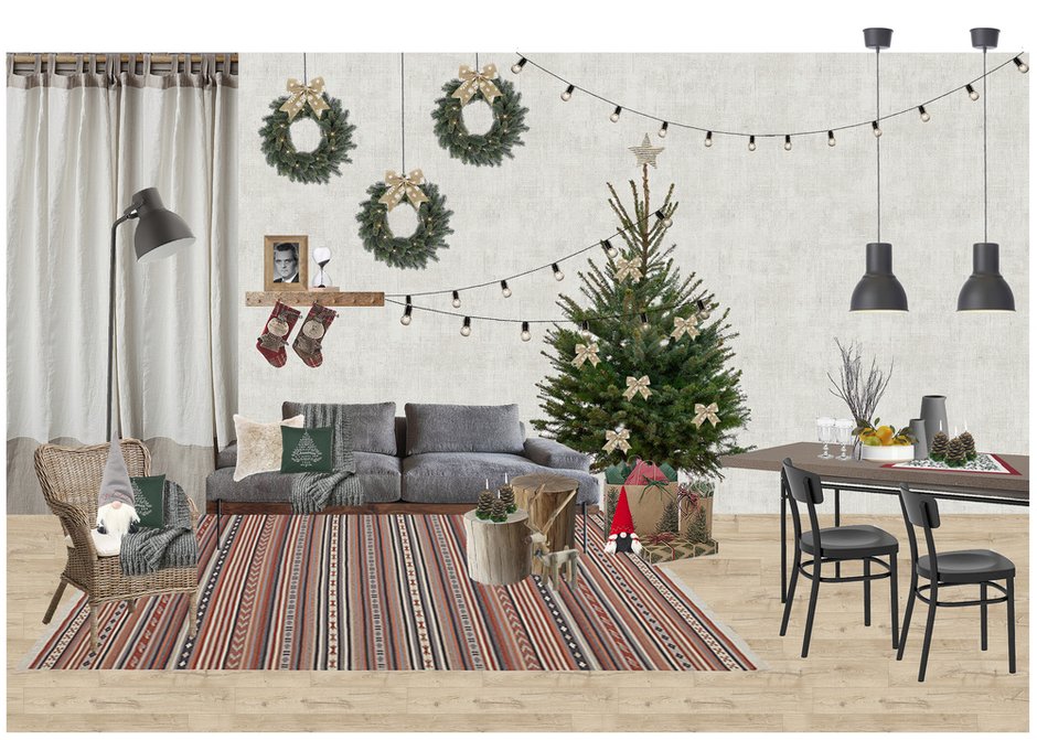 Фотография:  в стиле , Гостиная, Декор интерьера, Советы, Новый Год, Ольга Кашпурова, Ирония судьбы или с легким паром, улица Строителей – фото на INMYROOM