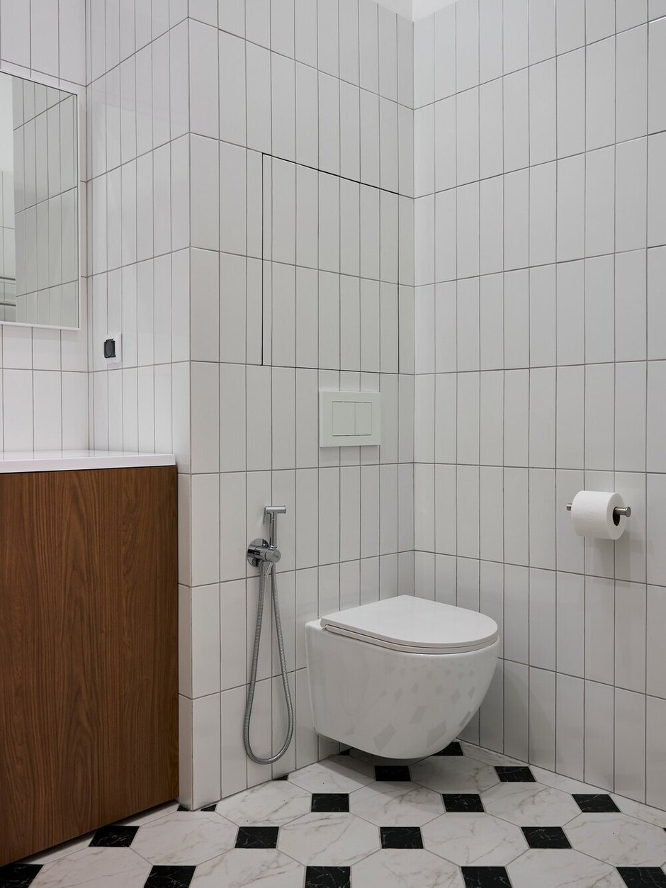 Фотография:  в стиле , Квартира, Проект дня, Санкт-Петербург, Сталинка, 2 комнаты, 40-60 метров, Анастасия Рушанская, Александра Рушанская – фото на INMYROOM