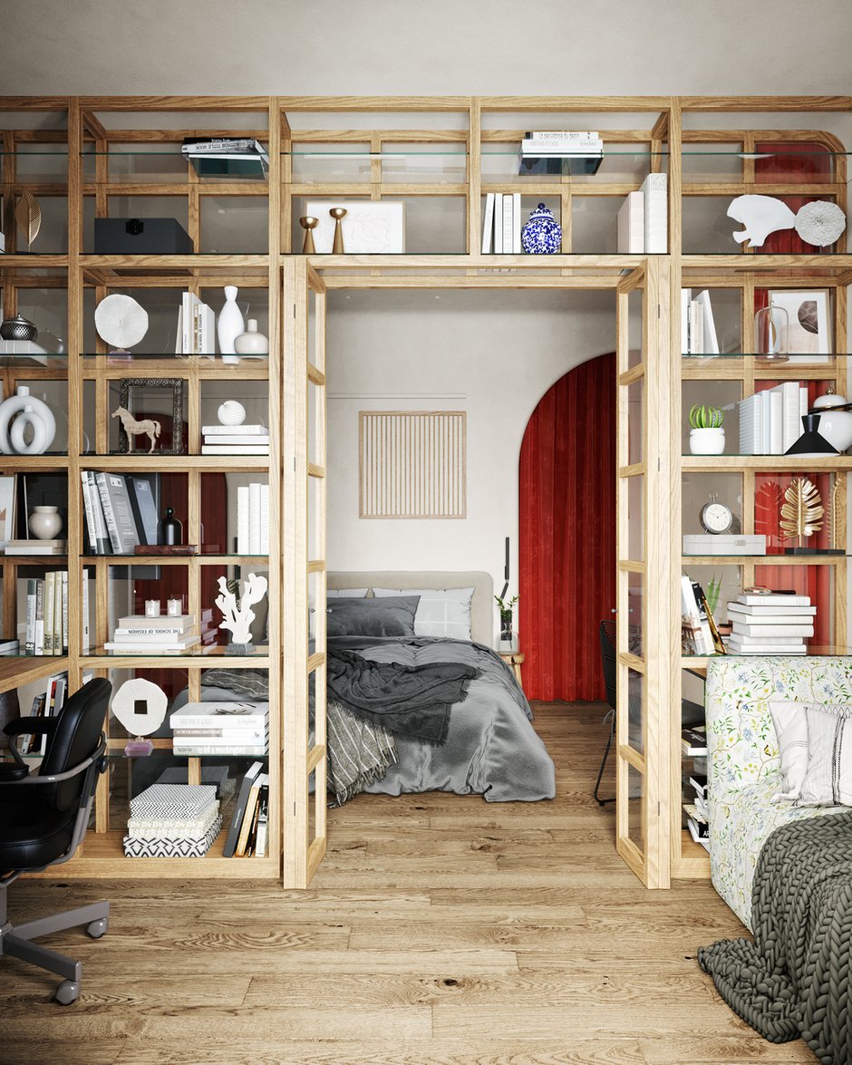 Фотография: Спальня в стиле Современный, Эклектика, Квартира, Проект недели, Санкт-Петербург, ToTaste Studio, 3 комнаты, 60-90 метров – фото на INMYROOM