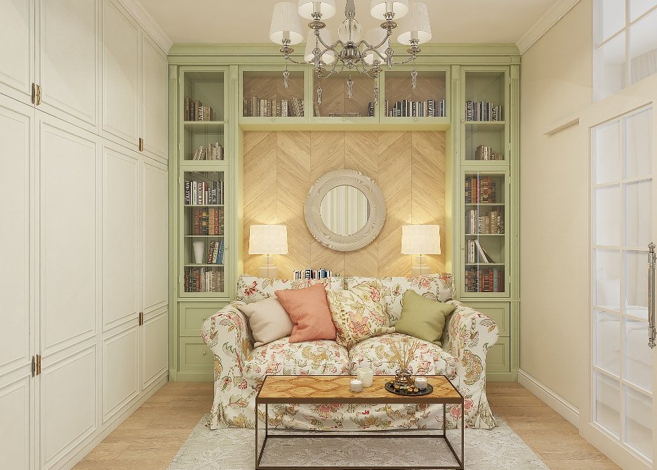 Фотография: Гостиная в стиле Классический, Современный, Квартира, Проект недели, Челябинск, Insomnia, 1 комната, 40-60 метров, Монолитно-кирпичный, ЖК «Александровский» – фото на INMYROOM