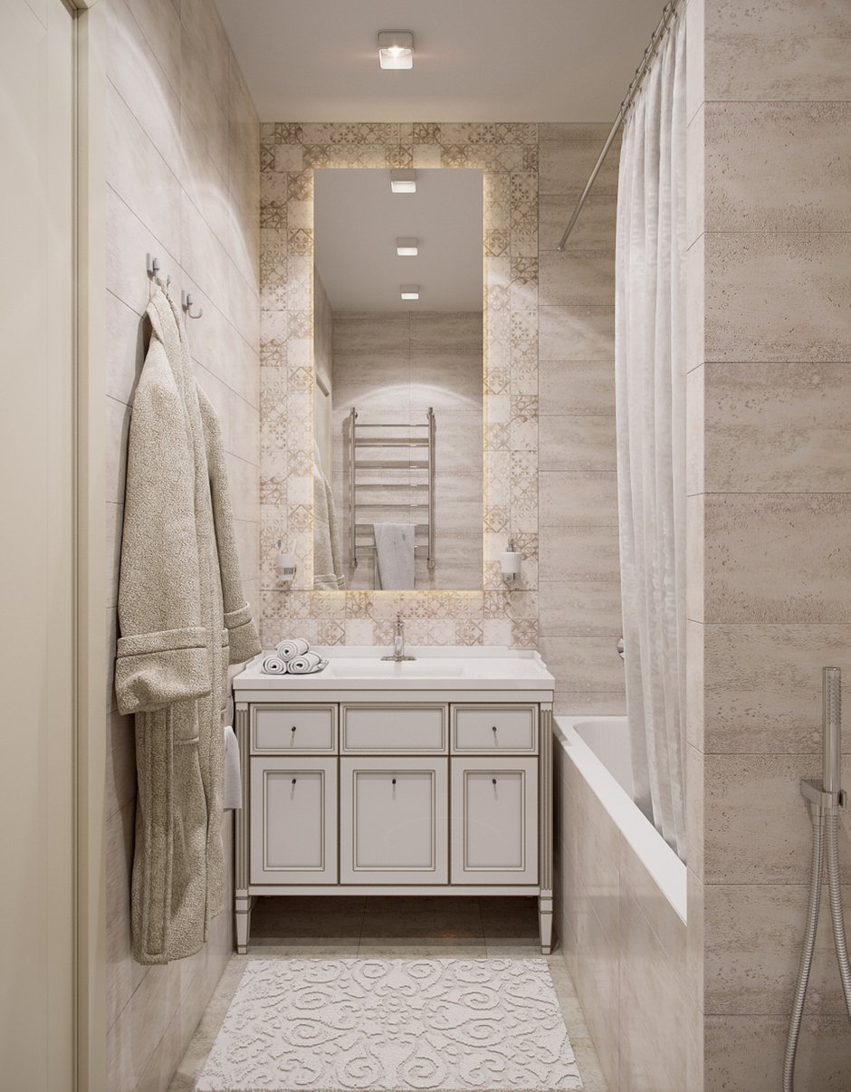 Фотография: Ванная в стиле Классический, Современный, Квартира, Проект недели, Химки, Екатерина Попова, Московская область, Студия 3.14, Тимур Абдрахманов, Борис Комаровский, новостройка, Алена Горшкова, Монолитный дом, 4 и больше, Более 90 метров – фото на INMYROOM
