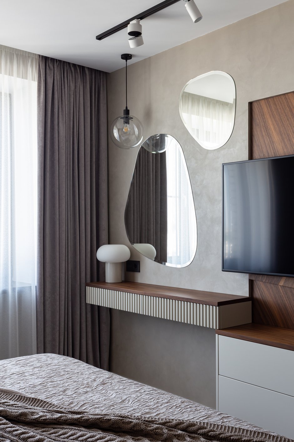 Фотография: Спальня в стиле Современный, Лофт, Квартира, Проект недели, Москва, 2 комнаты, 40-60 метров, Людмила Цыркова – фото на INMYROOM