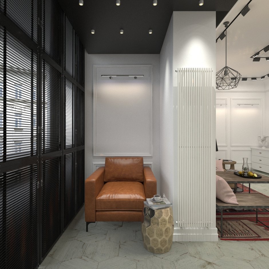 Фотография: Балкон в стиле Скандинавский, Квартира, Проект недели, Блочный дом, 2 комнаты, 40-60 метров, Юлия Штыкина, Ла Корунья – фото на INMYROOM