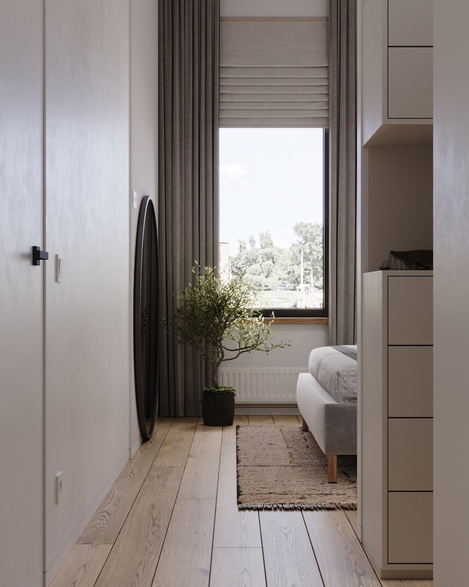 Фотография: Спальня в стиле Современный, Минимализм, Квартира, Проект недели, Москва, 3 комнаты, 60-90 метров, Светлана Стулова – фото на INMYROOM