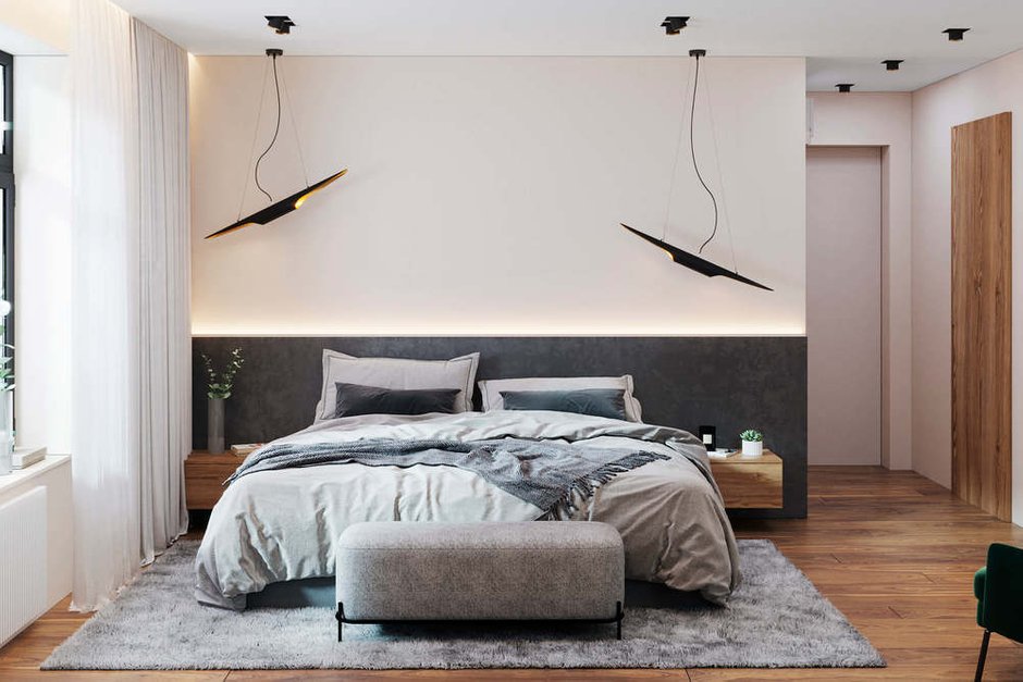 Фотография: Спальня в стиле Современный, Дом, Проект недели, Дом и дача, Химки, Павел Герасимов, Geometrium, Московская область, 4 и больше, Более 90 метров – фото на INMYROOM