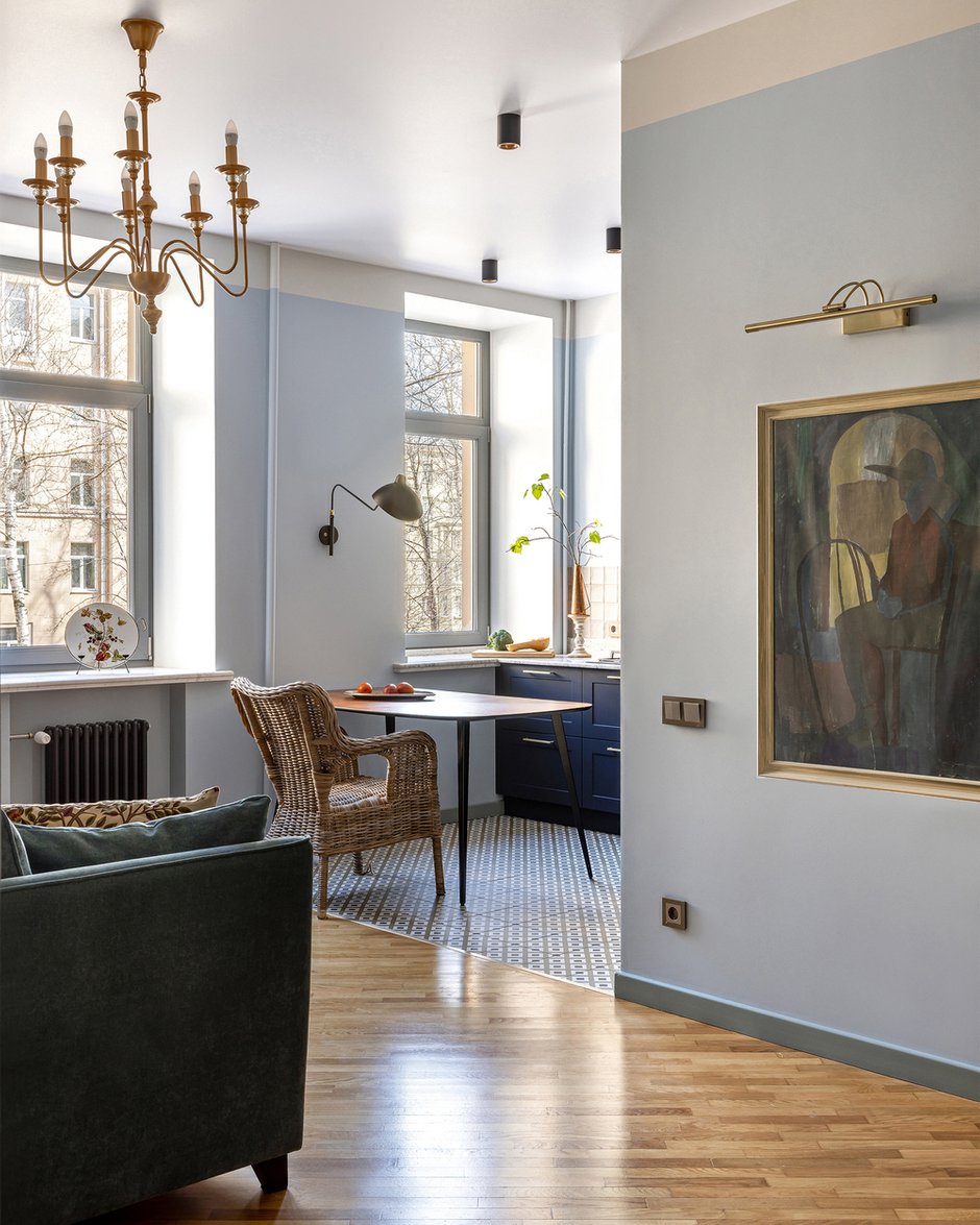 Foto: в Stijl, Appartement, Kamers, Interieortijl, Interieurontwerp, Wijziging, Stalinka -Interieur, Hoe Een Appartement Met Drie Kamers Te Regelen, Ontwerp Van Een Appartement Met Drie, STRIPERMENTINMENTINMENTINMENTINMENTINMENTINM, HERONTWIKKIN Сталинка, Трешка, Меер Дэн 90 метров, Сталинка, Эен Фото Ван де Вункамер, Эен Фато Ван де Вункамер в Сталин. На inmyroom