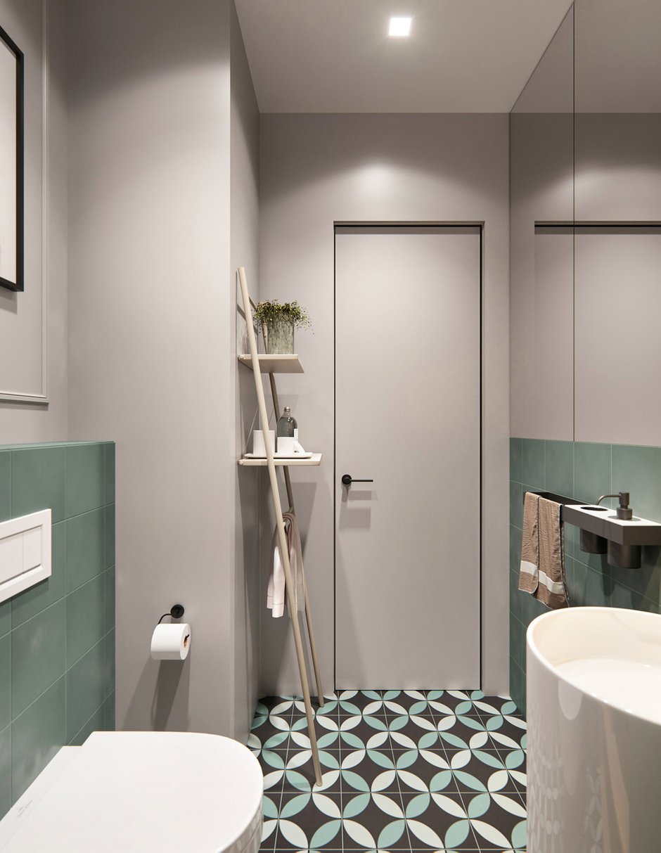 Фотография: Ванная в стиле Современный, Скандинавский, Квартира, Проект недели, Санкт-Петербург, 3 комнаты, 60-90 метров, Олег Минц, MINTS INTERIORS – фото на INMYROOM