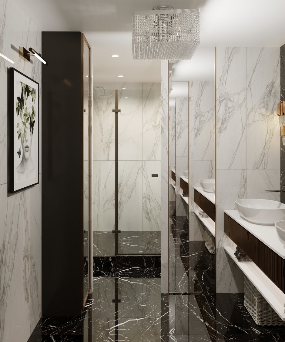 Фотография: Ванная в стиле Современный, Квартира, Проект недели, Москва, 4 и больше, Более 90 метров, MR.BURO – фото на INMYROOM