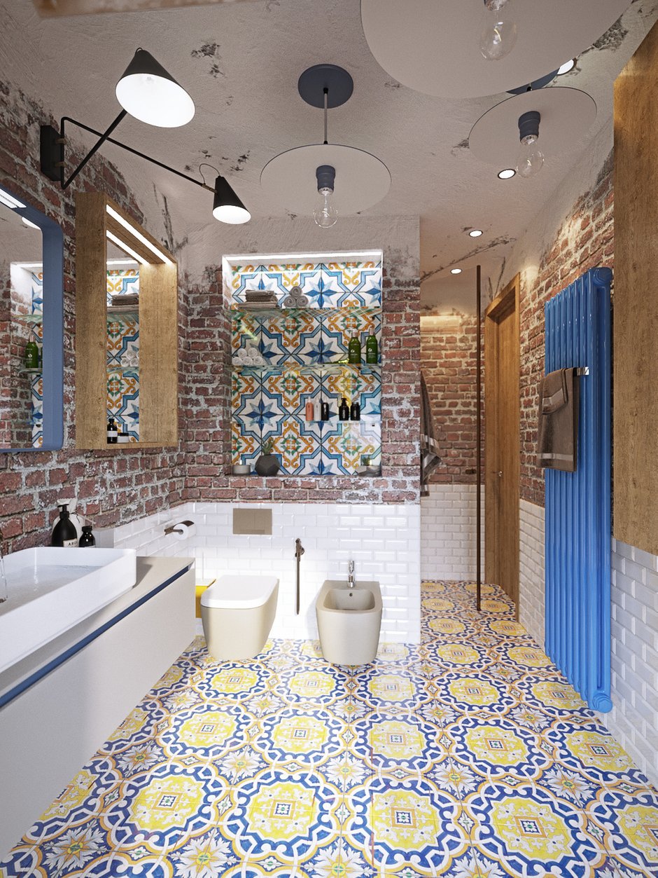 Фотография: Ванная в стиле Лофт, Эклектика, Проект недели, Подмосковье, Таунхаус, Дарья Василькова – фото на INMYROOM