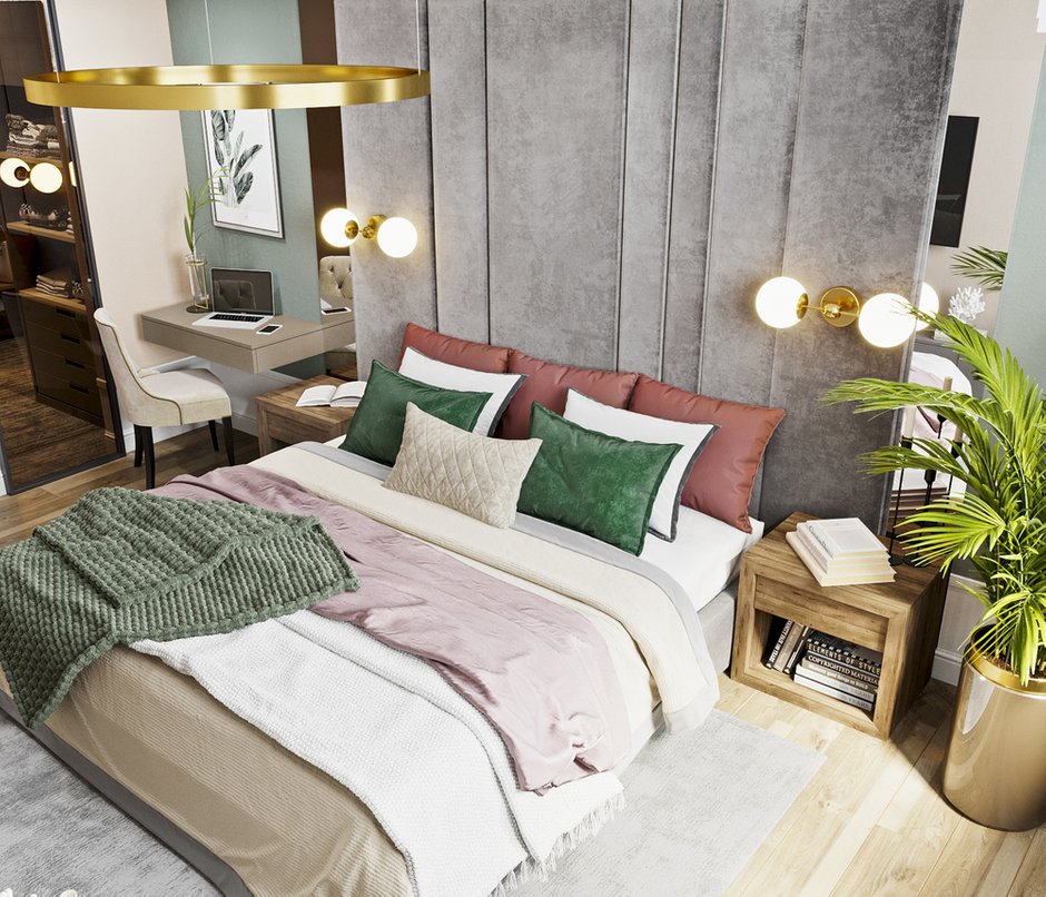 Фотография: Спальня в стиле Современный, Квартира, Проект недели, Новосибирск, студия Mango, Монолитный дом, 3 комнаты, Более 90 метров – фото на INMYROOM