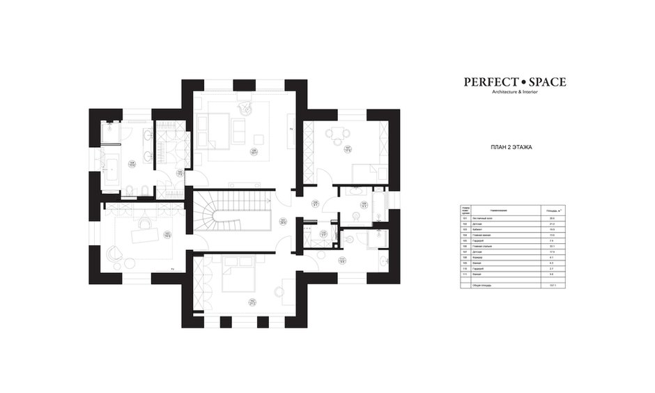 План с расстановкой мебели, 1 этаж