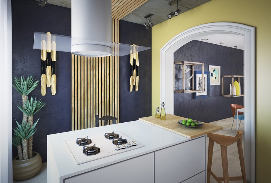 Фотография: Кухня и столовая в стиле Лофт, Современный, Квартира, Дома и квартиры – фото на INMYROOM