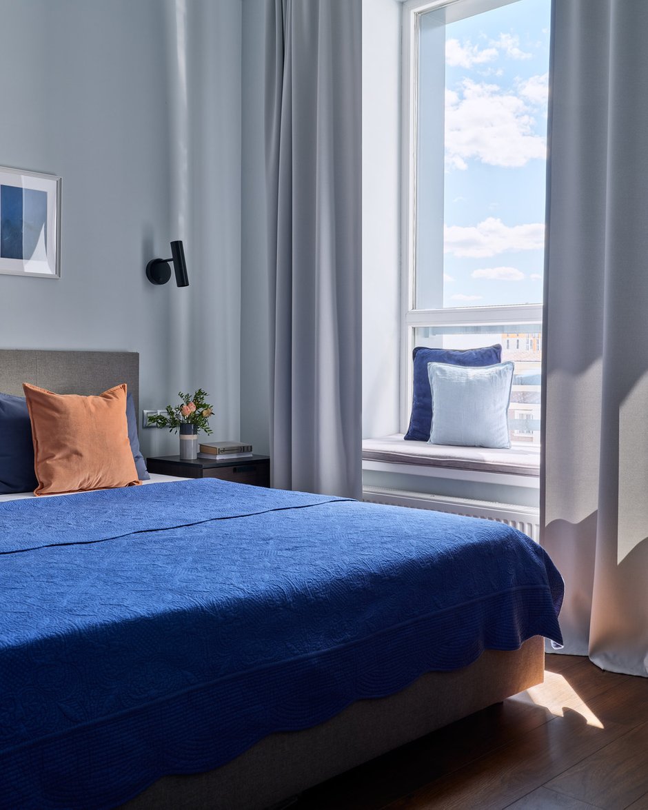 Фотография: Спальня в стиле Современный, Квартира, Проект недели, Казахстан, Астана, 2 комнаты, 60-90 метров, Евгения Мараськова-Григорянц – фото на INMYROOM