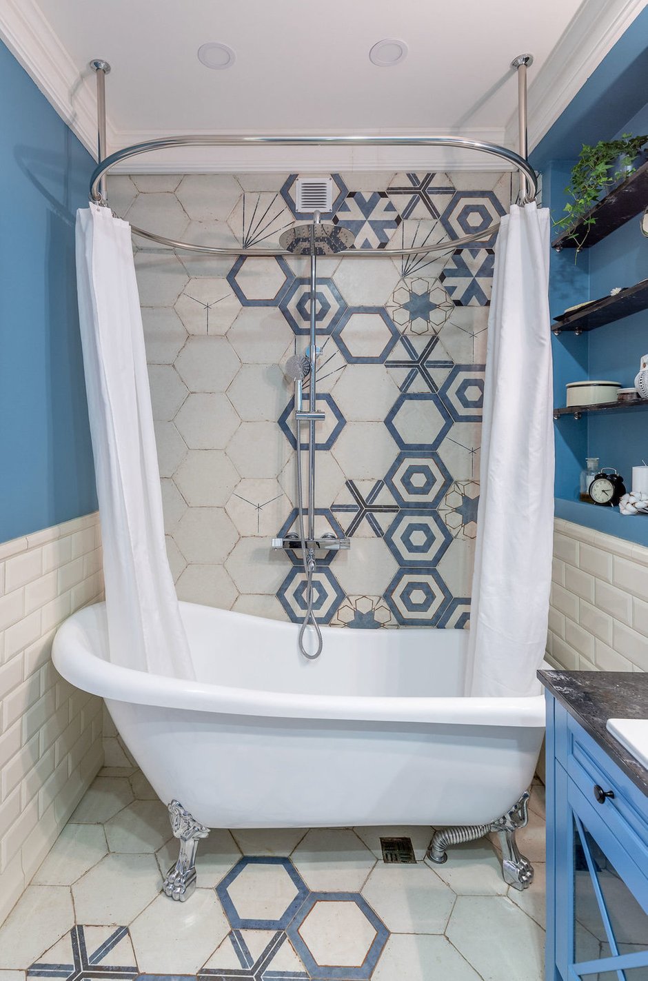 Фотография: Ванная в стиле Классический, Современный, Эклектика, Квартира, Проект недели, Москва, 2 комнаты, 40-60 метров, Didus Design – фото на INMYROOM