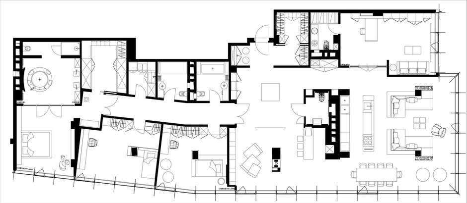 Фотография: Планировки в стиле , Проект недели, Москва, Более 90 метров, #эксклюзивныепроекты, ЖК «Легенда Цветного», Ab-architects – фото на INMYROOM