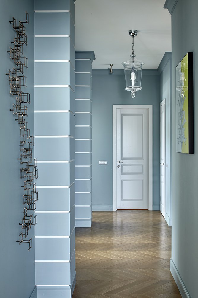Фотография:  в стиле , Квартира, Россия, Gramercy Home, Проект недели, Zara Home, SLV, Crate&Barrel, Art De Vivre, Ирина Лаврентьева, Leicht, Roberto Cavalli, Анастасия Каменских, квартира в пастельных тонах, детская для близнецов, линейная кухня, однорядная кухня – фото на INMYROOM