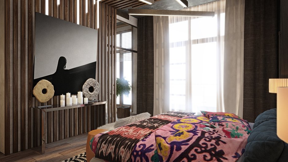 Фотография: Спальня в стиле Эклектика, Проект недели, Подмосковье, Таунхаус, Дарья Василькова – фото на INMYROOM