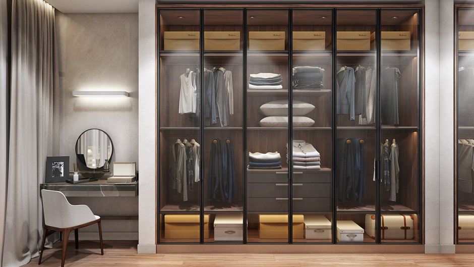 Фотография: Гардеробная в стиле Современный, Скандинавский, Квартира, Miele, Проект недели, Санкт-Петербург, Монолитный дом, 4 и больше, Более 90 метров, Fisheye Studio – фото на INMYROOM