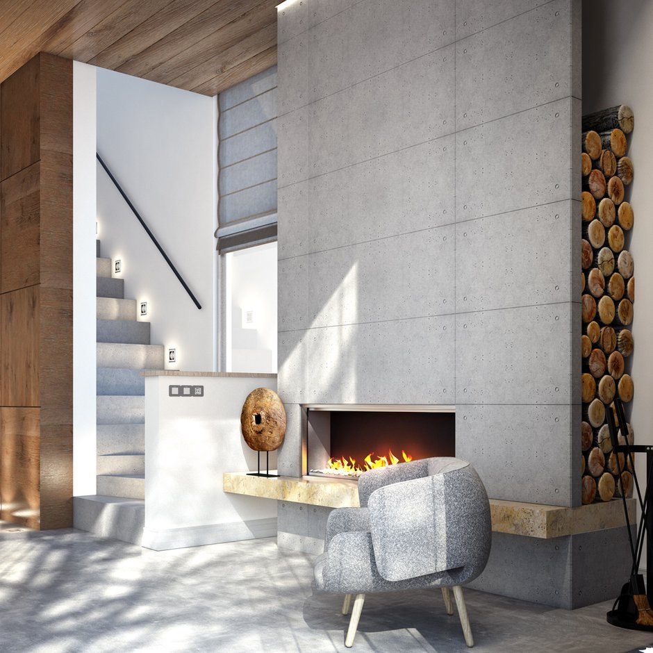 Фотография:  в стиле , Современный, Дом, Россия, BoConcept, Gramercy Home, Restoration Hardware, Белый, Зеленый, Бежевый, Серый, Коричневый, Умный дом, Эко, Подмосковье, Дом и дача, дом в экостиле, Villeroy & Boch, Poliform, Gramercy Smania, Limha Cemento, Alcaraz, как оформить дом в экостиле – фото на INMYROOM