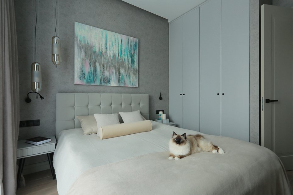 Фотография: Спальня в стиле Современный, Квартира, Проект недели, Москва, 3 комнаты, 60-90 метров, Ирина Сагун – фото на INMYROOM