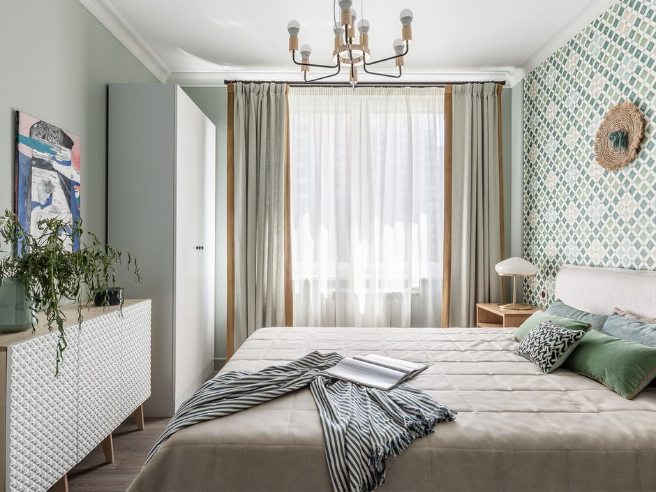 Фотография: Спальня в стиле Современный, Квартира, Проект недели, Москва, 3 комнаты, Евгения Лебедева – фото на INMYROOM