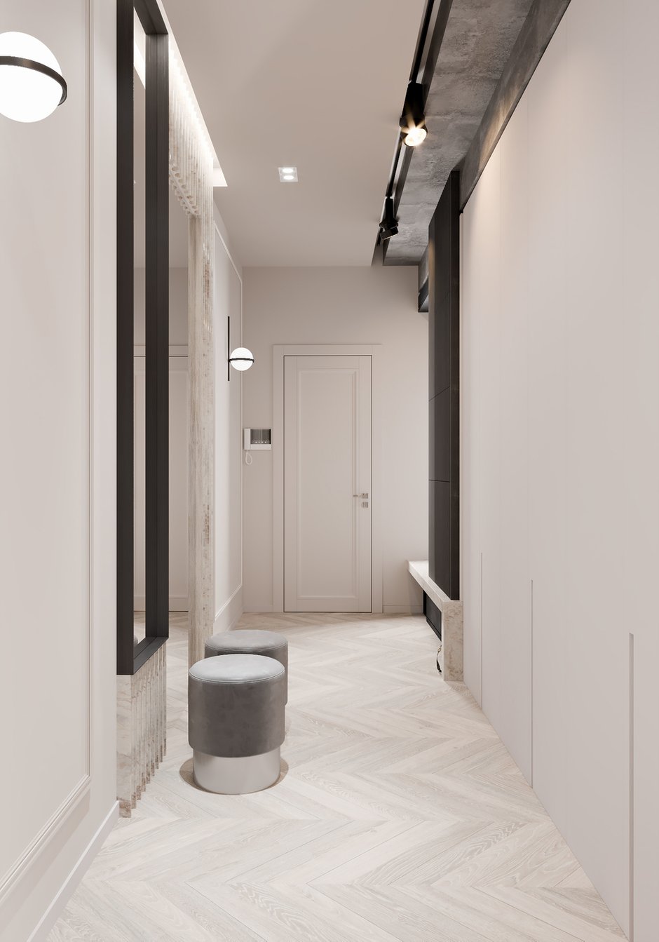 Фотография: Прихожая в стиле Современный, Квартира, Проект недели, Москва, Монолитный дом, 3 комнаты, Более 90 метров, Сергей Клочков – фото на INMYROOM