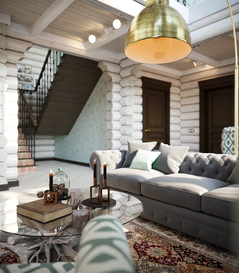 Фотография: Гостиная в стиле Прованс и Кантри, Дом, Проект недели, Дом и дача, Ирина Васильева, 4 и больше, Более 90 метров, Егорьевск – фото на INMYROOM