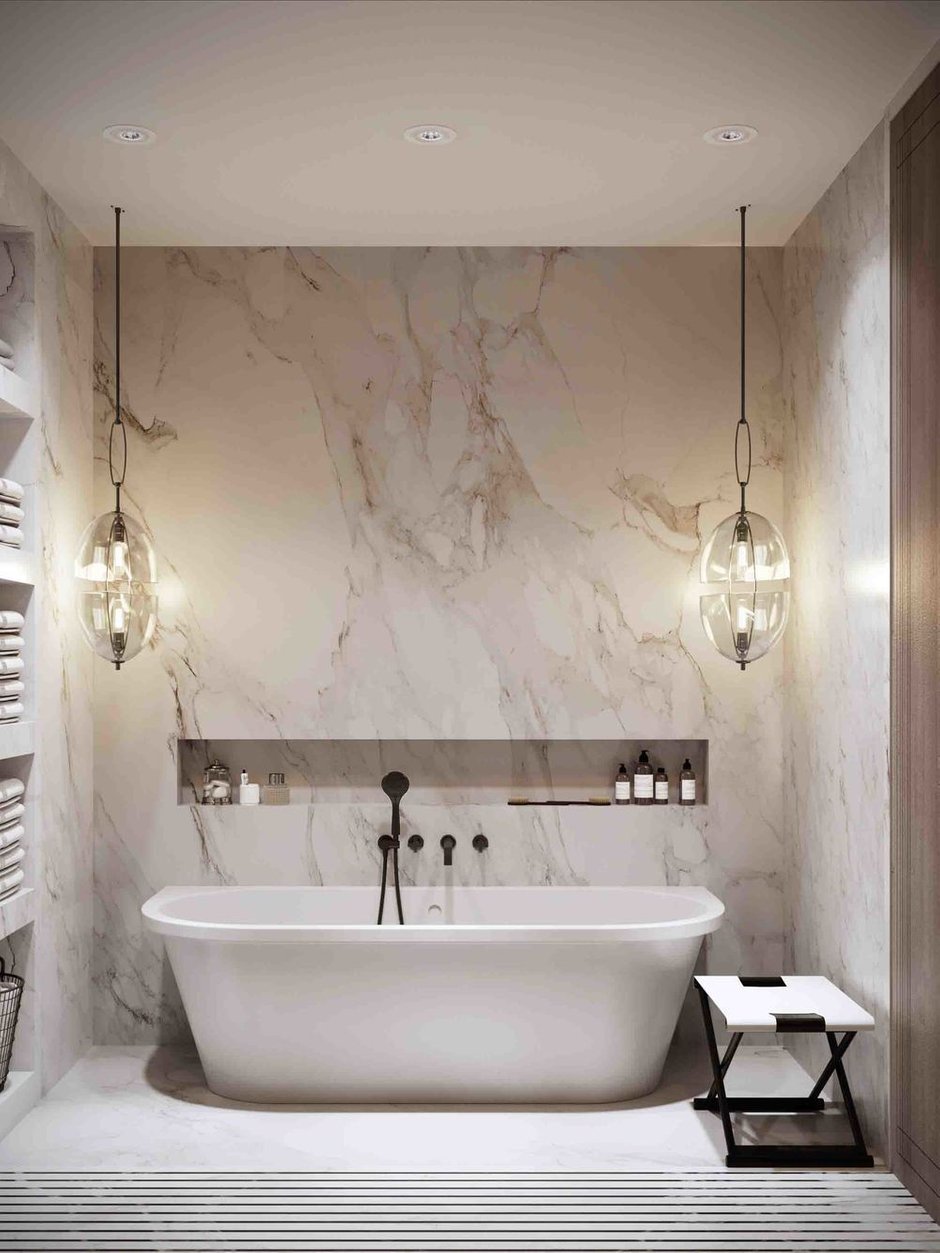 Фотография: Ванная в стиле Современный, Проект недели, Москва, 4 и больше, Более 90 метров, Олеся Федоренко, ЖК "Дом на Трубецкой" – фото на INMYROOM