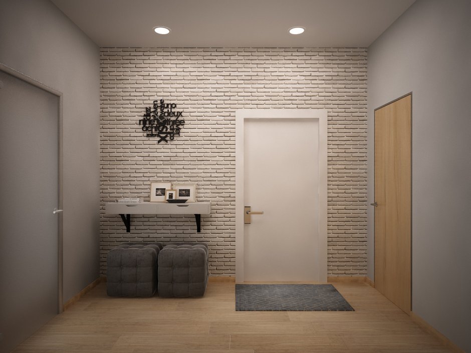 Фотография: Прихожая в стиле Современный, Скандинавский, Квартира, Проект недели, Новая Москва, Евгения Потапова, Антон Белов, ARTTUNDRA, 1 комната, 40-60 метров, Монолитно-кирпичный, ЖК «Андерсен» – фото на INMYROOM