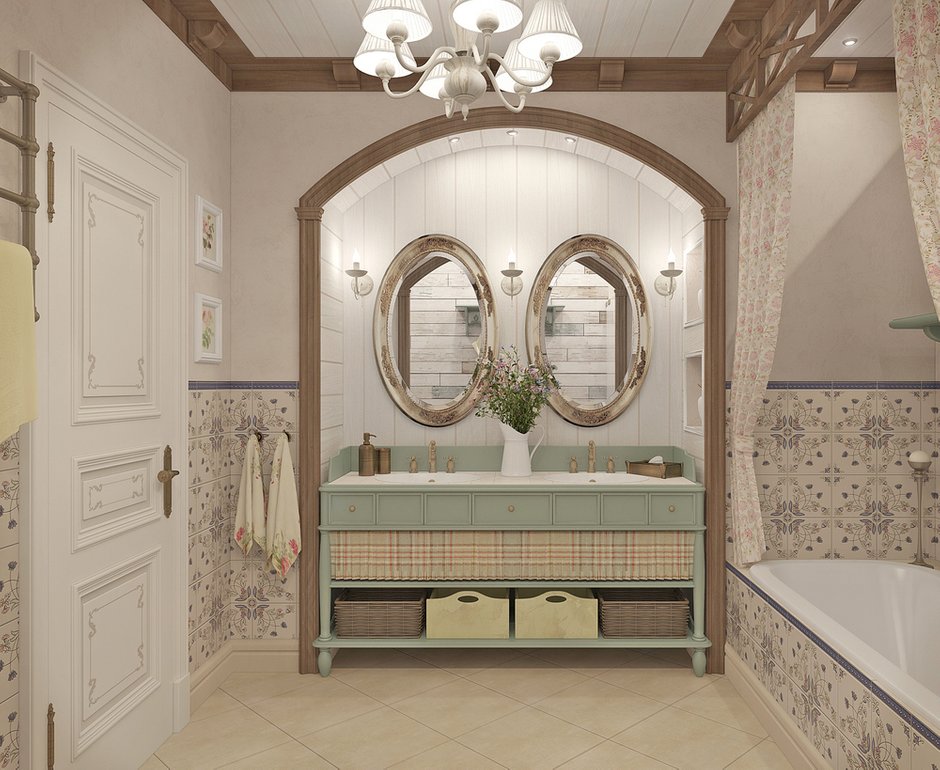 Фотография: Ванная в стиле Прованс и Кантри, Квартира, Дома и квартиры, Прованс, Проект недели – фото на INMYROOM