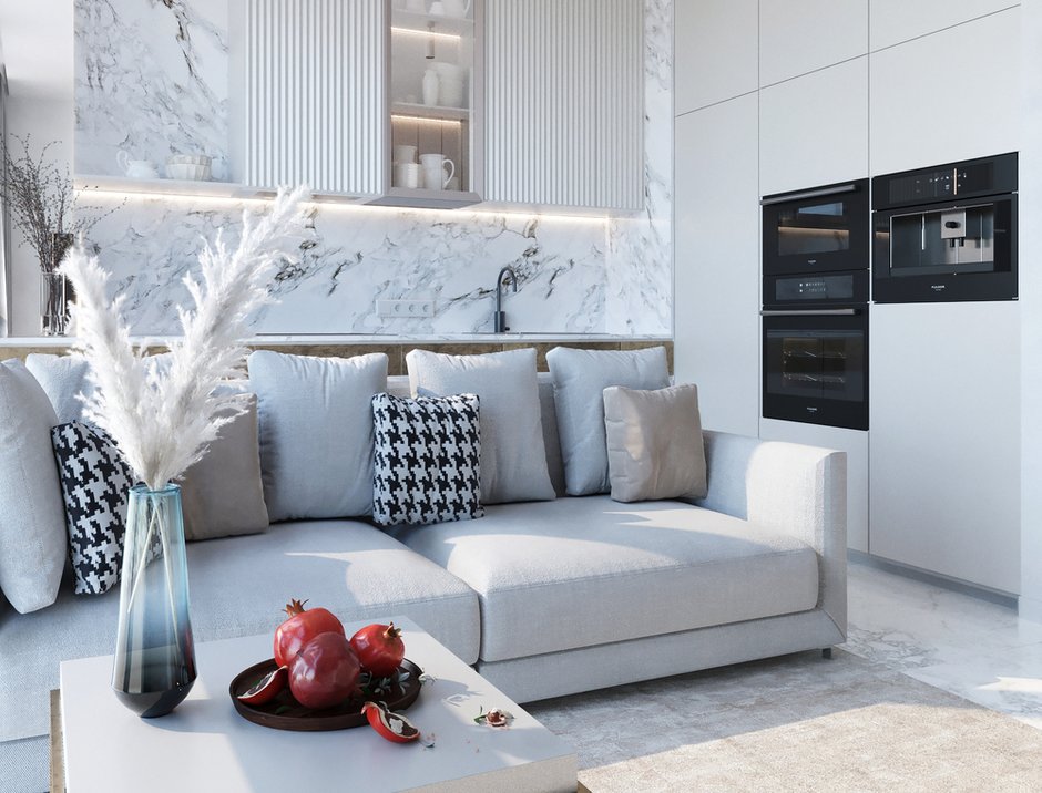 Фотография: Гостиная в стиле Современный, Квартира, Проект недели, Минск, 2 комнаты, 40-60 метров, Mood2 – фото на INMYROOM