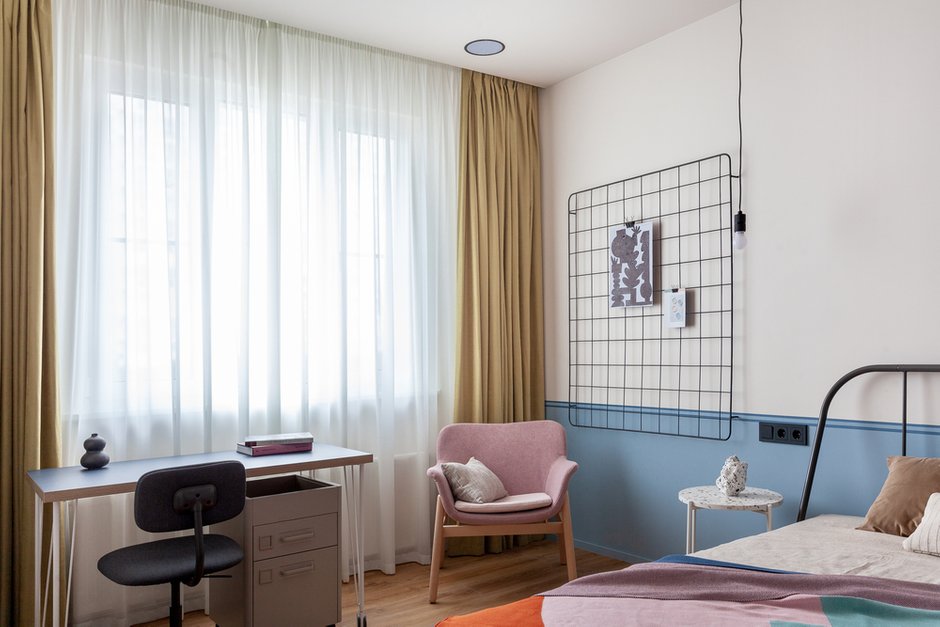 Фотография: Спальня в стиле Современный, Квартира, Проект недели, Москва, 2 комнаты, 40-60 метров, КубКвадрат – фото на INMYROOM